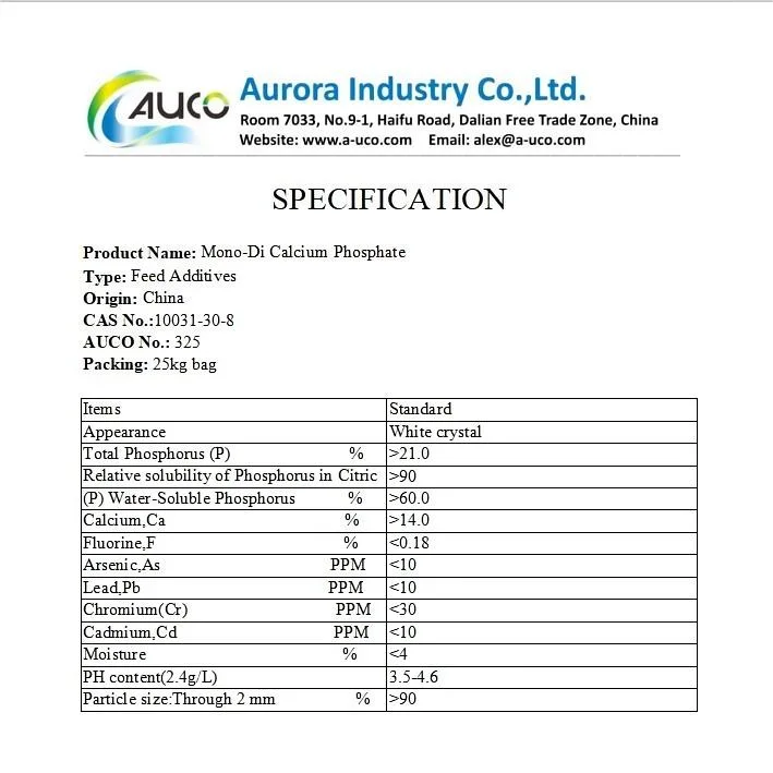 Reliable Supplier of Monodicalcium Phosphate with Best Price