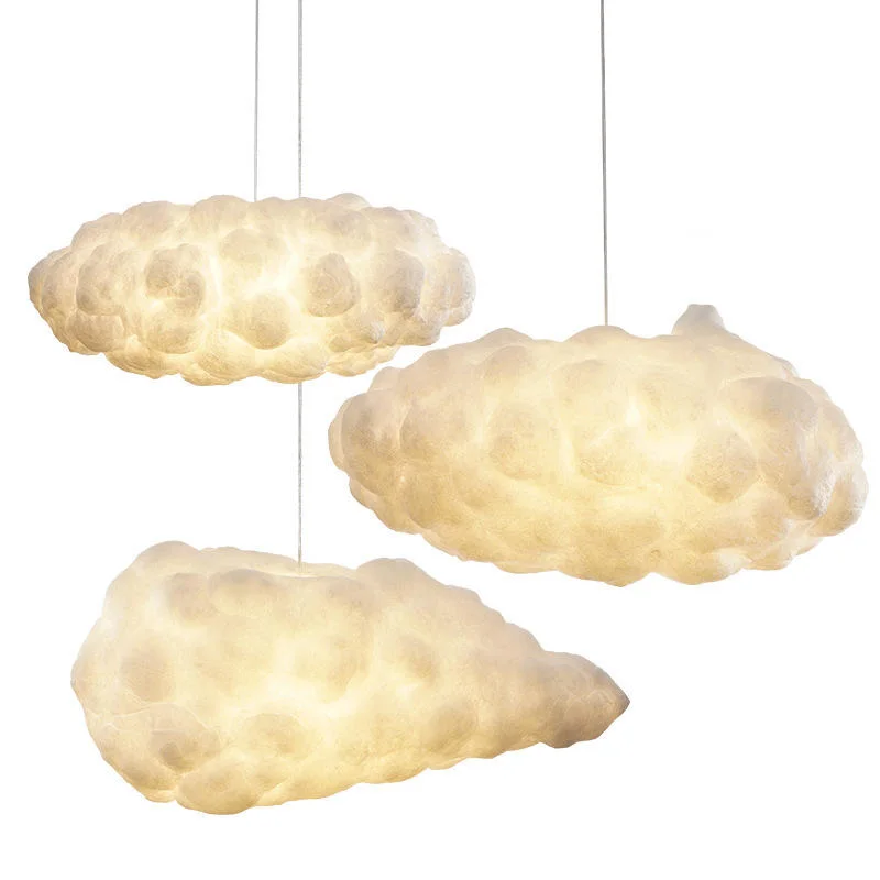 Creative Floating Clouds Chandeliers Pendant Light Bar Party Decorative Cloud LED Lights