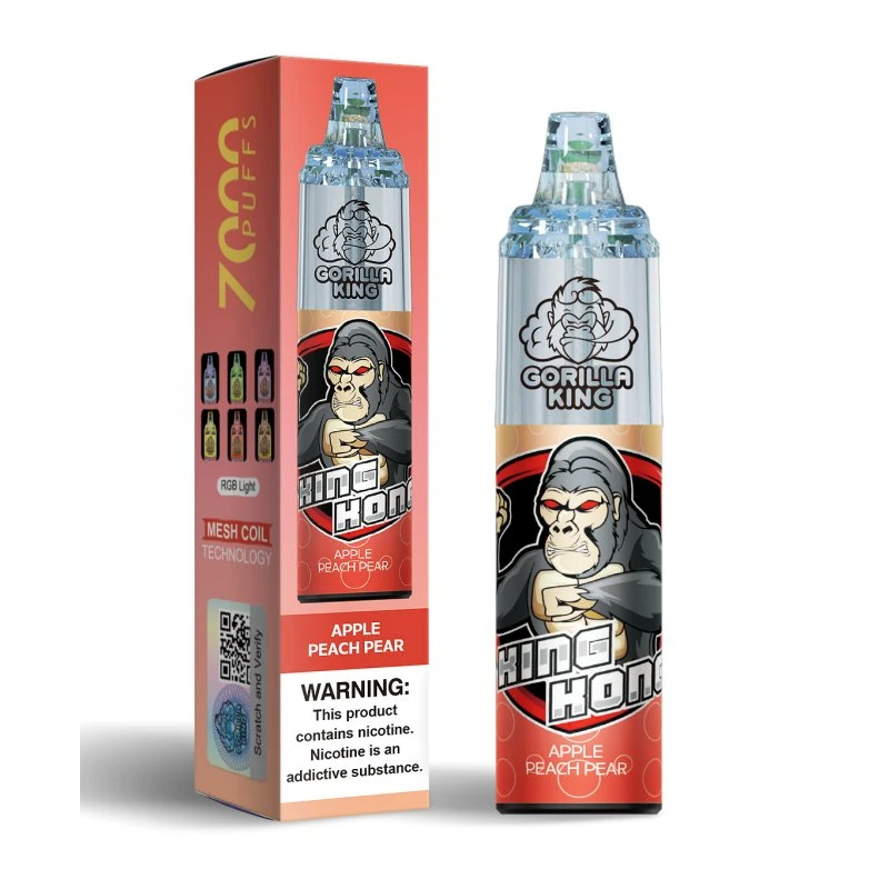 Gorilla King 7000 Cigarrillos Electrónicos Desechables Batería de 650mAh Cápsulas Prellenadas de 9.5 ml Vape Precio al por Mayor Disponible en Stock Vape Desechable Original