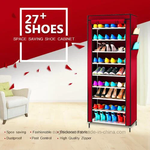 Armario de zapatos Zapatos de gran capacidad de almacenamiento en estanterías Muebles de hogar bricolaje Simple Rack Zapata portátil multimedia N20 (FS-02B)