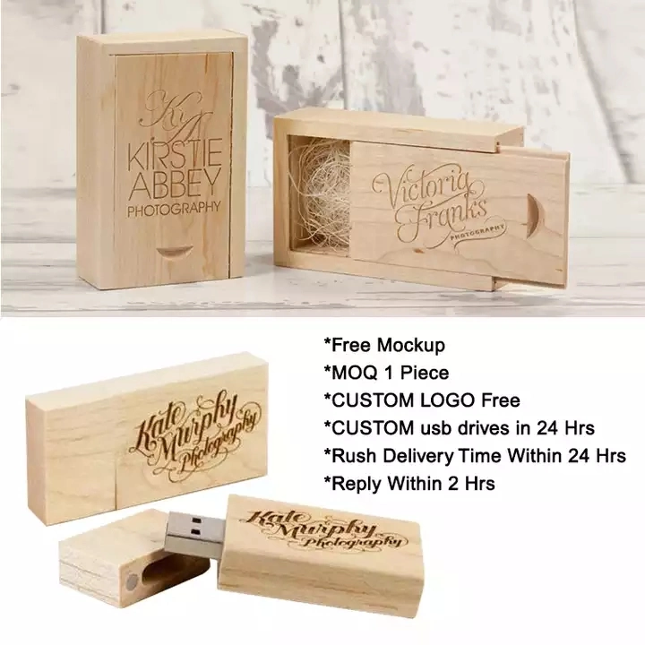 Block Form Eco USB Custom Gift USB 1GB 2GB 4GB 8GB 16GB 32GB 64GB Holz maßgeschneiderte Pen Drive USB-Flash Laufwerke