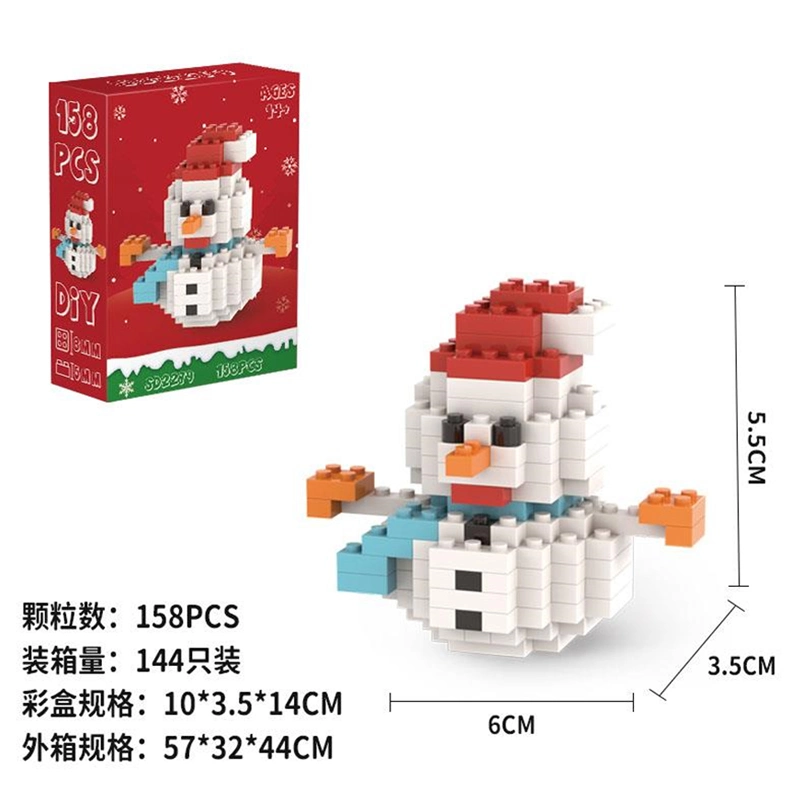 2022 Christmas Series Building Blocks 158 ШТ Snowman Toys Lx1163256
