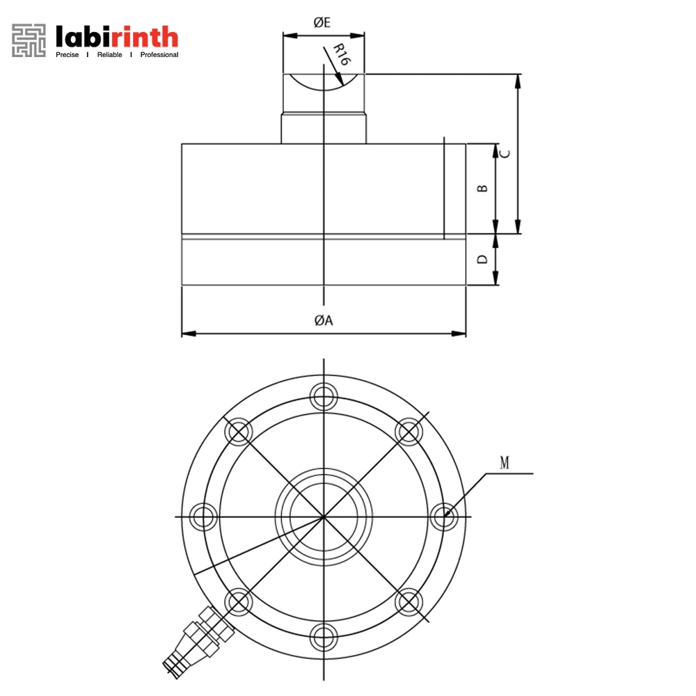 Lcf510 5t, 10t, 25t, 50t Accurate Wheel Shape Force Sensor Loadcell for Heavy Load Platform Scale