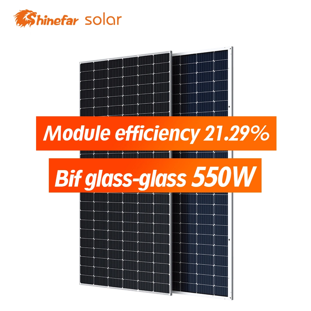 Wholesale Solar Panel Bif Glass Glass Half Cell 550W Photovoltaic with Best Price