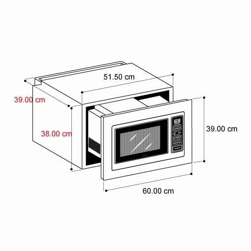 Comercio al por mayor 28L Digital construido en el horno de microondas con grill