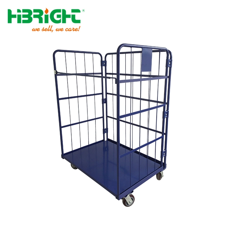 Three Doors Logistics Transport Metal Pallet Roll Cage Wire Container