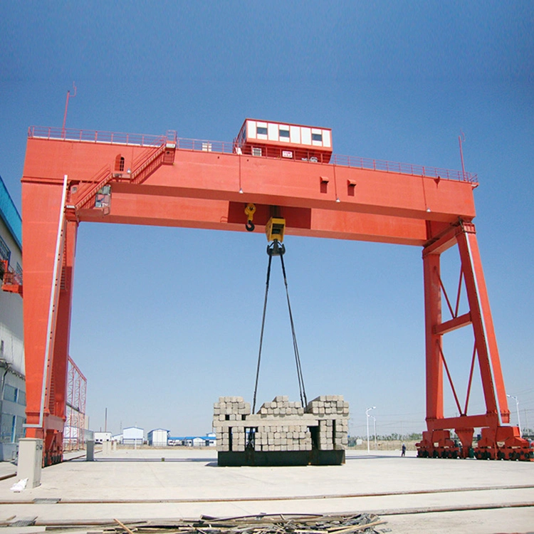 50t Heavy Duty Mg Type Cabin Control Box Type Double Girder Electrical Rail Traveling Gantry Crane