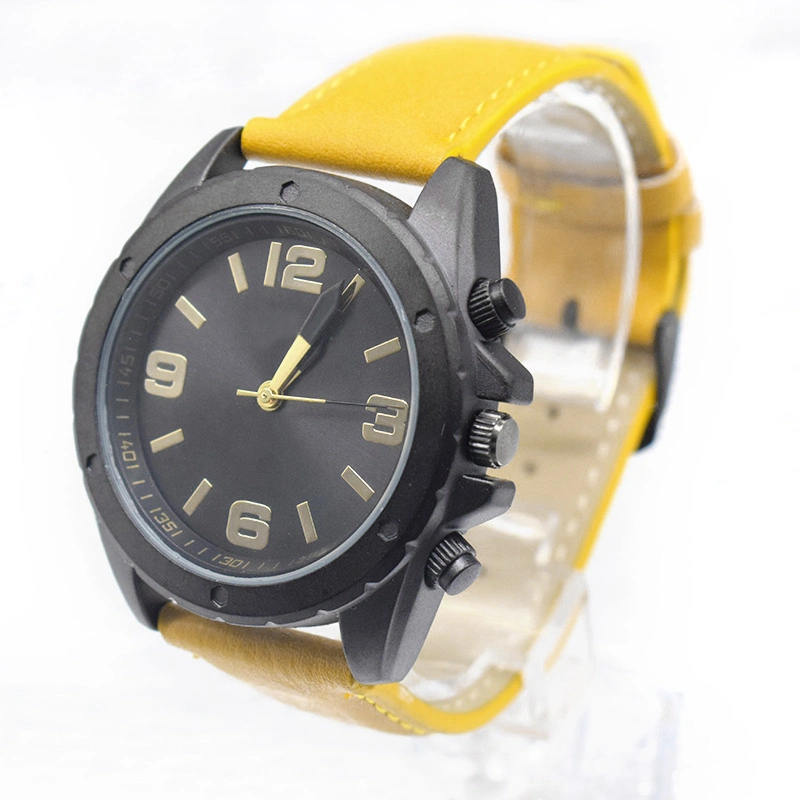 Wholesale Leather Straps Men's Brand Watches Quartz Movt Watch (cm0078)
