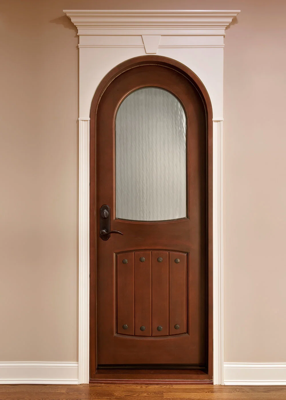 Top Arch Interior Solid Wood Wooden Composite Door Manufacturer