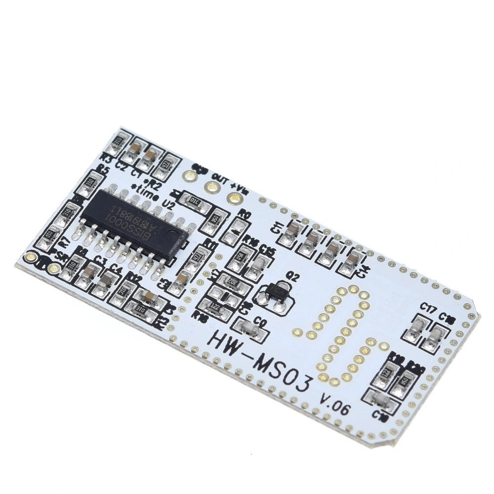 Módulo de sensor de radar de microondas Hw-Ms03 Módulo inteligente de inducción de cuerpo humano por microondas Interruptor de módulo de sensor inteligente.