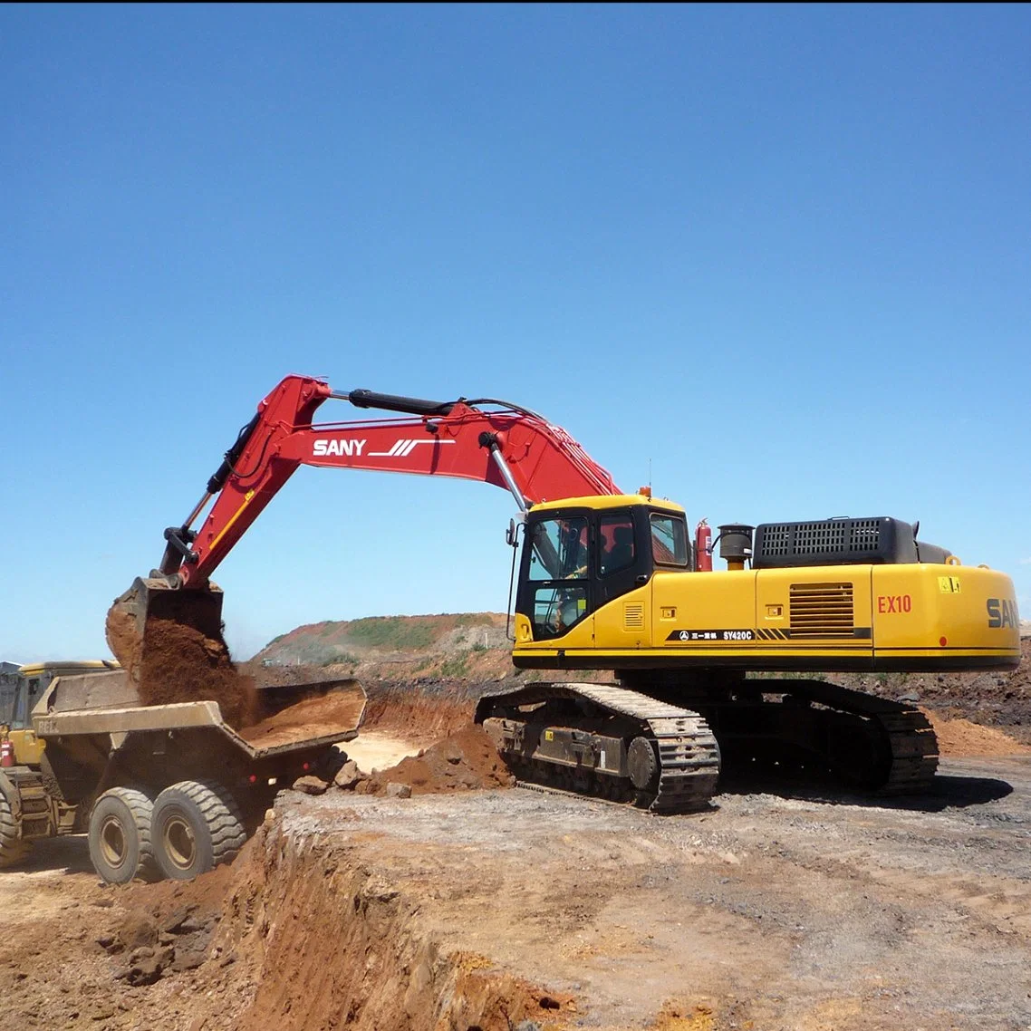 Sany Excavadora de alto rendimiento de la construcción de la minería de excavadora hidráulica sobre orugas de carretera