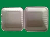 Disposable Biodegradable Bagasse Paper Pulp 450ml Food Container