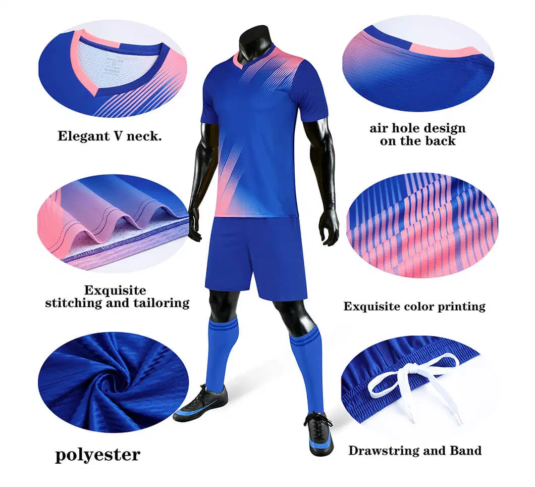 Wholeasale Thai Quality Club Style Football Uniforms Cheap Sports Wear Soccer Jersey Set