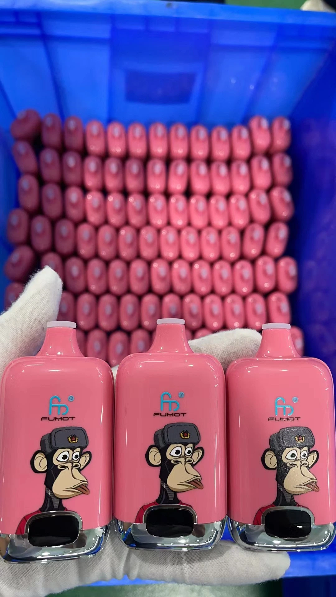 Fumot New 12000 Puffs Digital Box E-Cig عصير سعة 20 مل E مرق قابل لإعادة الشحن ذو نكهة القردة القردة القابلة للرمي