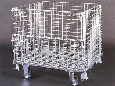 Depósito de supermercado armazenagem logística de Aço de Nesting Wire Mesh Roll cage contêiner para venda