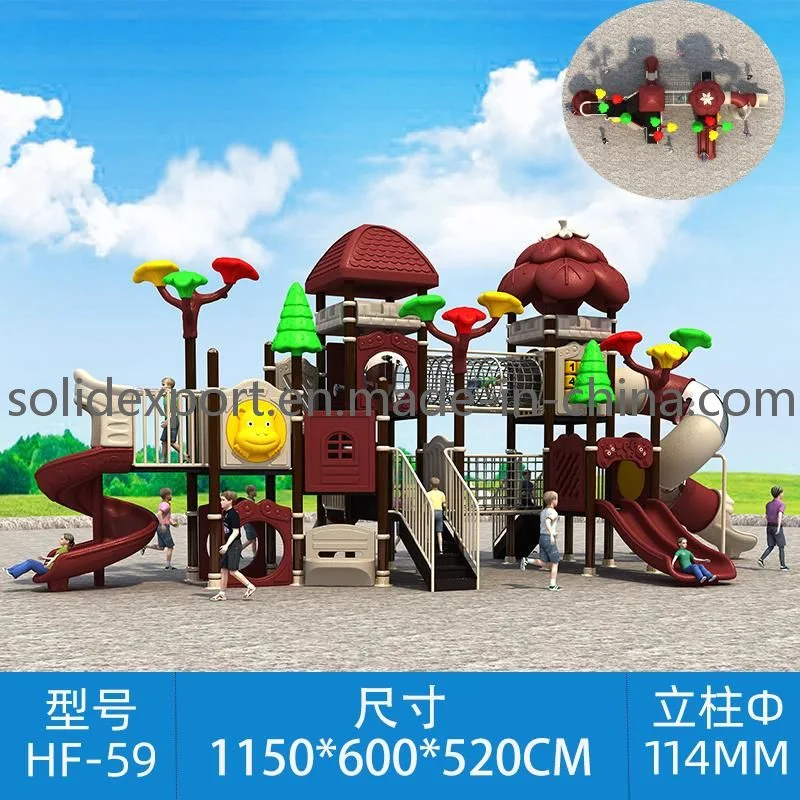 Nursery School Children Playground Equipment Outside/Stock Outdoor Playground Slide Multicolor Hf54