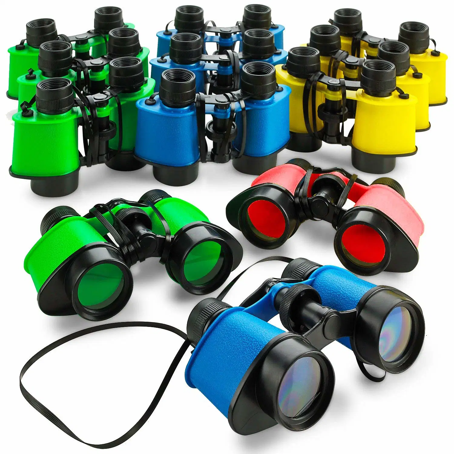 12 Pack Toy binóculos para criança com telescópios de fita para o pescoço Âmbito de aplicação