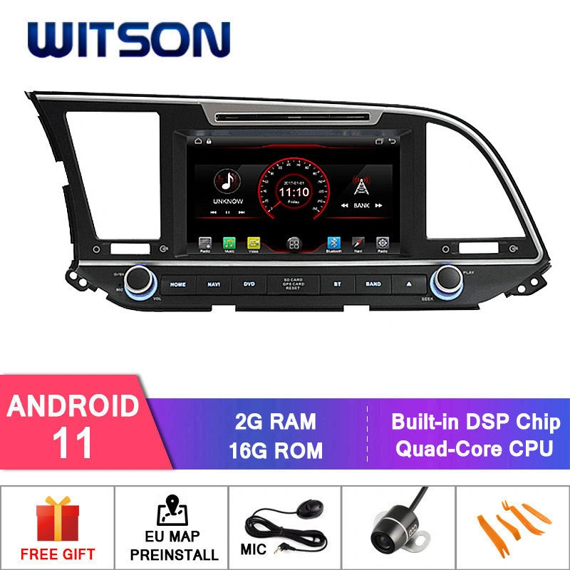 Android Witson 11 aluguer de DVD para a Hyundai Elantra 2016 GPS multimédia do veículo
