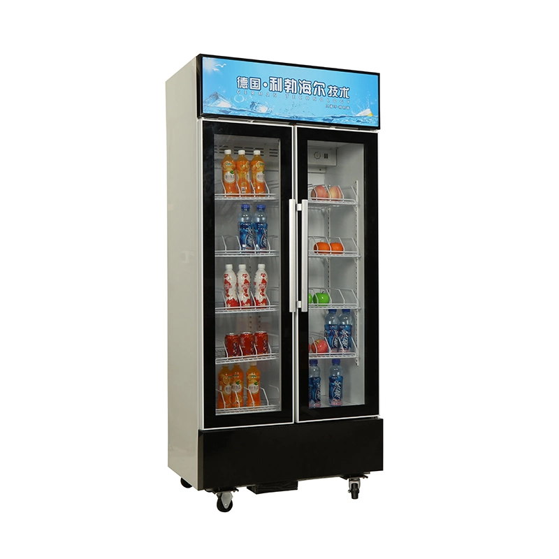 530L bis 930L Coca-Cola Upright Display Chiller Upright Cooler Bier Getränke Obst und Gemüse Showcase Hersteller