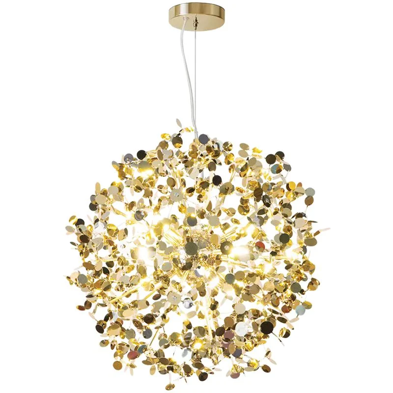 Nordic Postmodern Luxury Ball Sequin LED Chandelier Ceiling Lights Minimalist Chandelier.