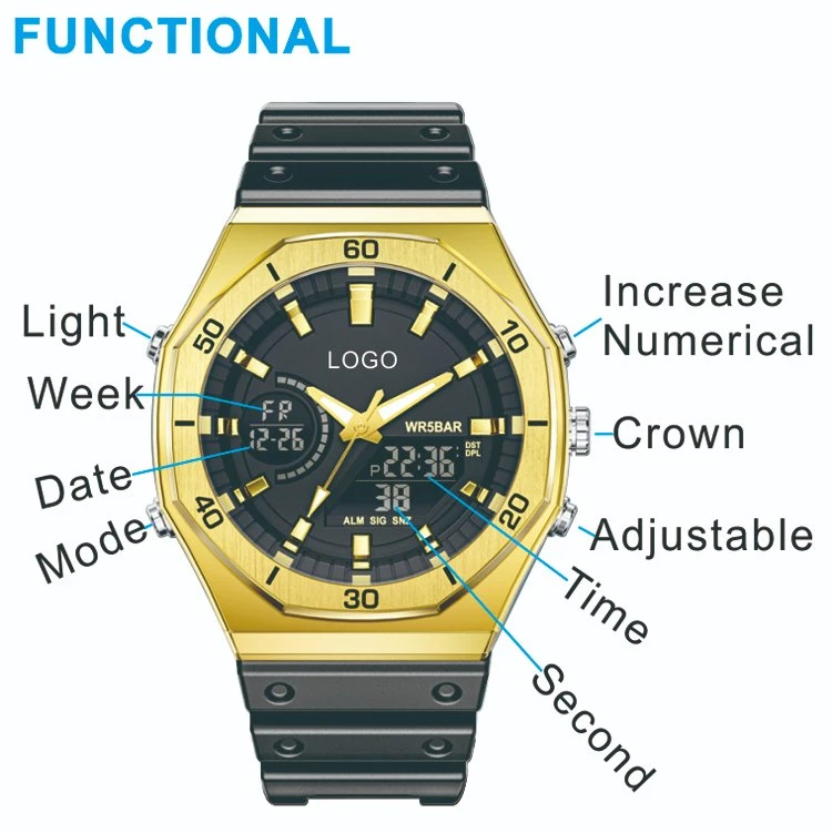 Digital Sports Wrist Watch Multifunction Sport Watch for Men