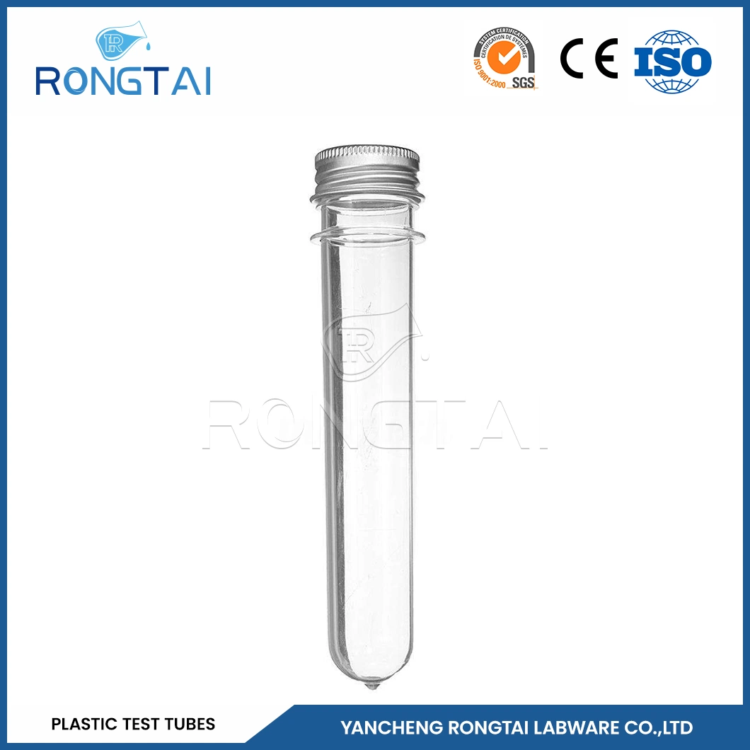 Rongtai PC Plastic Test Tube Manufacturing 13*100mm PVC Plastic Test Tubes China 3ml 5ml PS Material 5ml Plastic Test Tube