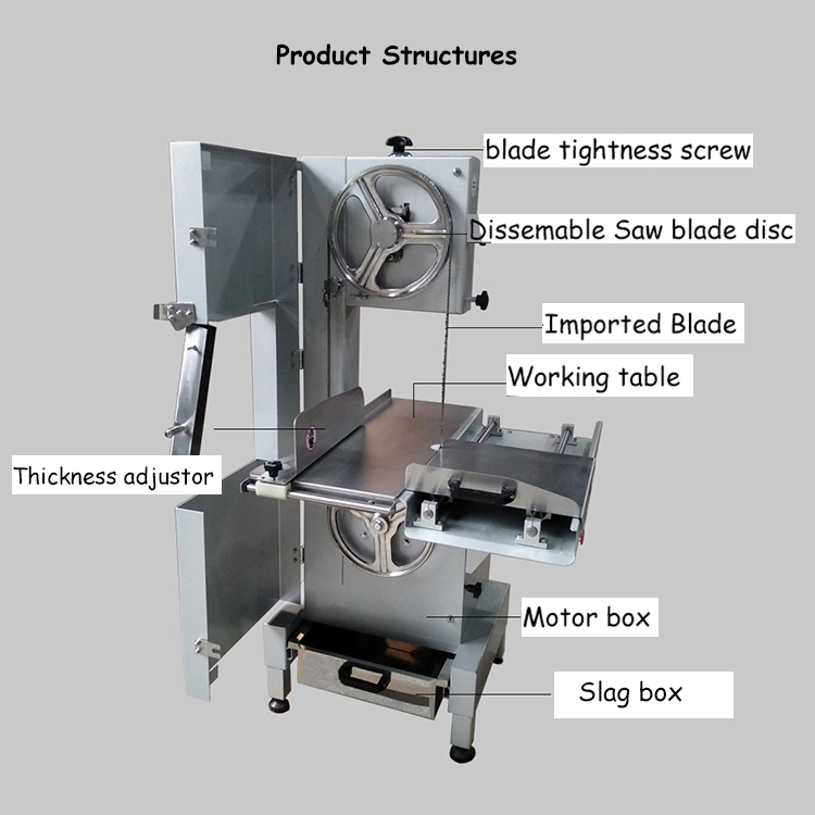 Hot Sell Bone Saw Machine Bone Cutting Saw Work for Frozen Meat Fish Poultry Pig Cow Bone