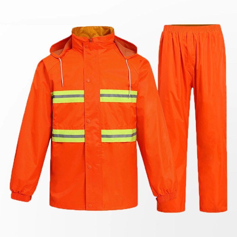 Segurança de poliéster conjuntos refletivo jaqueta separado Pants Definido
