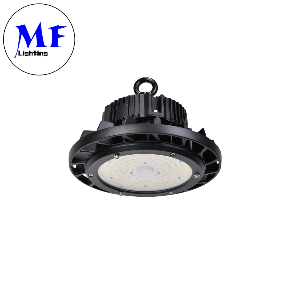 IP65 ETL Dlc5.1 100W 150watt 200W 300W Prix d'usine Étanche Réflecteur d'urgence disponible Dali 0-10V Dimmable UFO LED Highbay Light