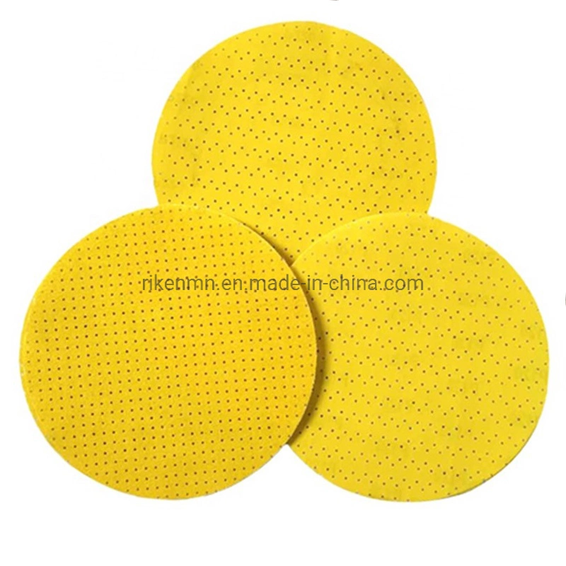 Disco abrasivo de lijado de pared seca amarillo de 225mm pulgadas/9 de múltiples orificios