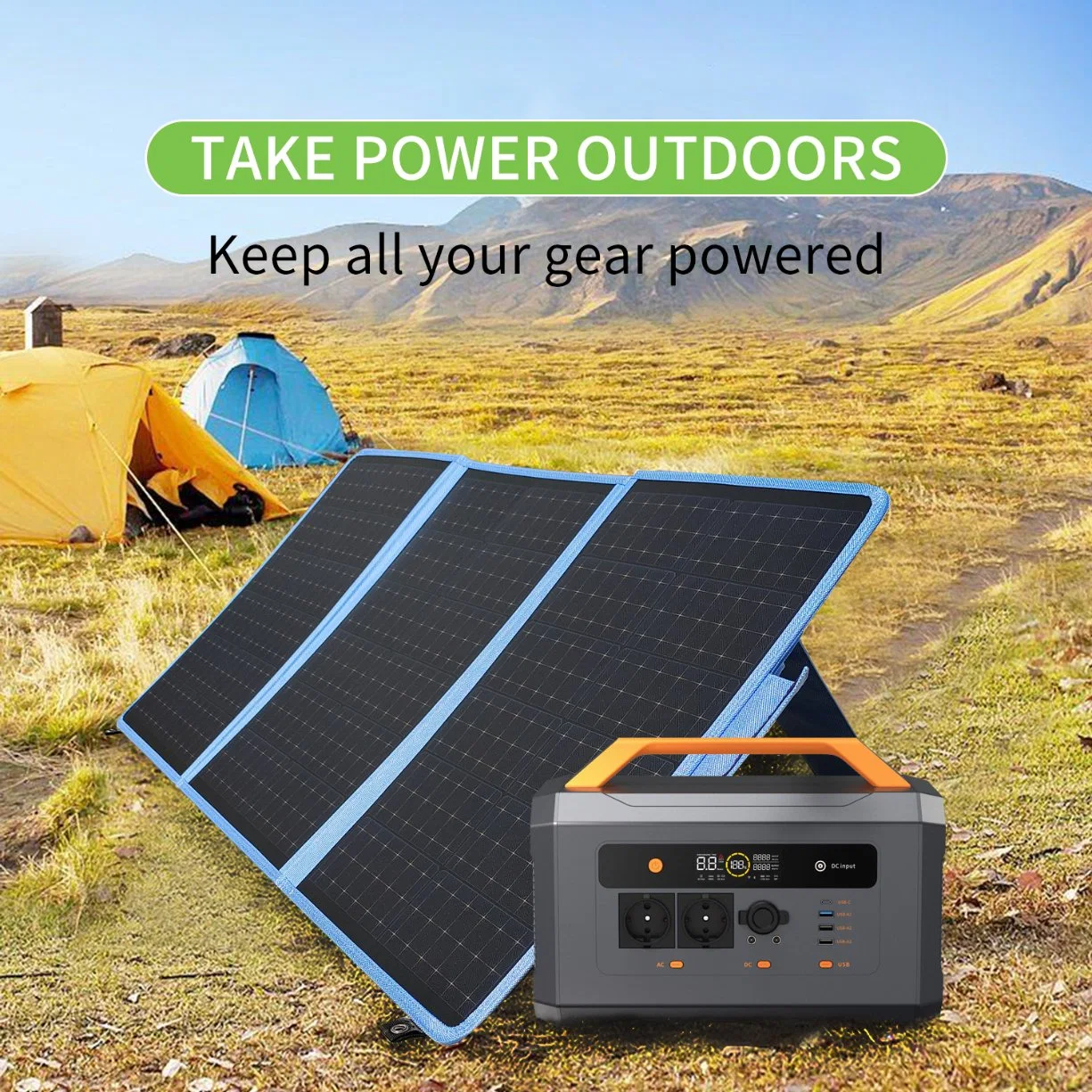 Wholesale/Supplier Solar Battery Energy System Portable Power Bank Station 1200W Rechargeable Phone Charger Energy Storage Supply LiFePO4 Lithium Ion Battery Generator