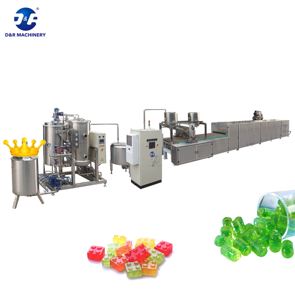 Fabricado en China el equipo de dulces frutas dulces jalea Línea de producción de depositar con Servo 3D impulsado gomosa jalea línea caramelos Depósito de máquina de hacer caramelos gomosos