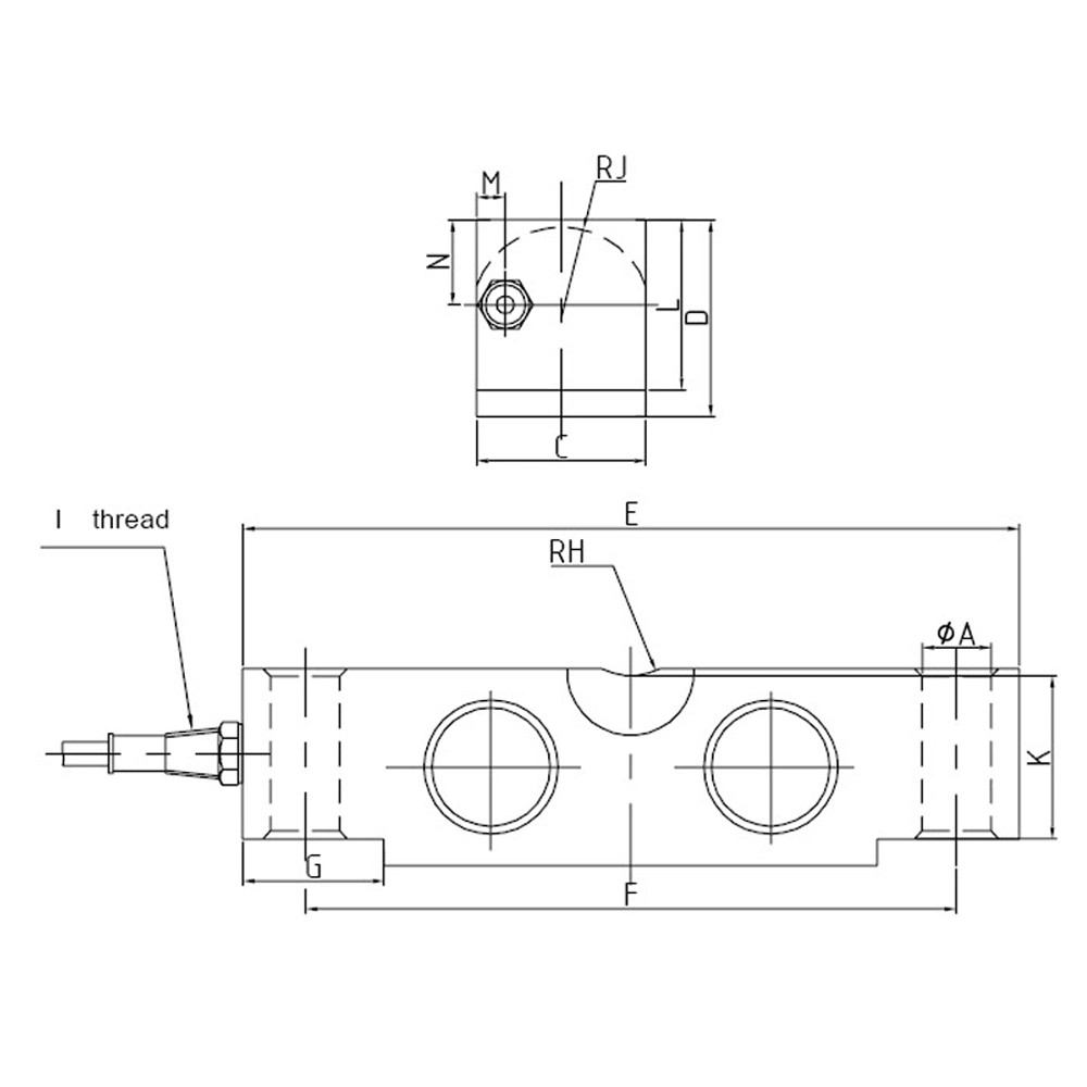 10klb 20klb 50klb Zemic H9n Nickel Plated Alloy Steel Dual Shear Beam Load Cell