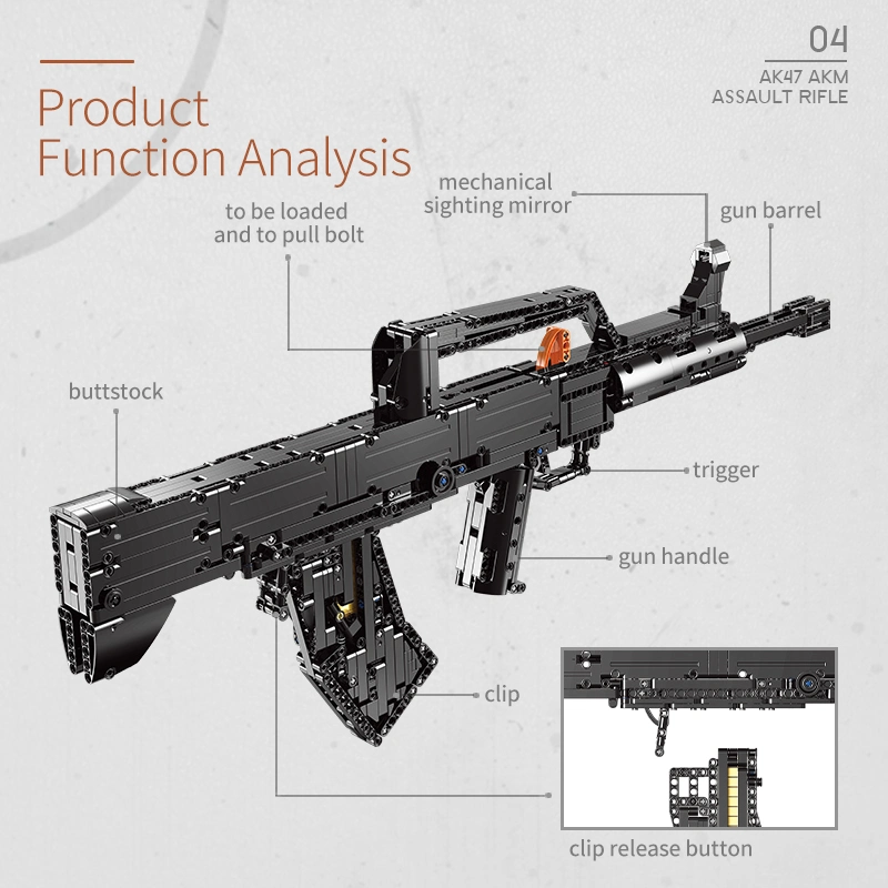 Simulation Construction Block Gun fusil jouet Pubg Eating Chicken Assembling Pistolet à jouets