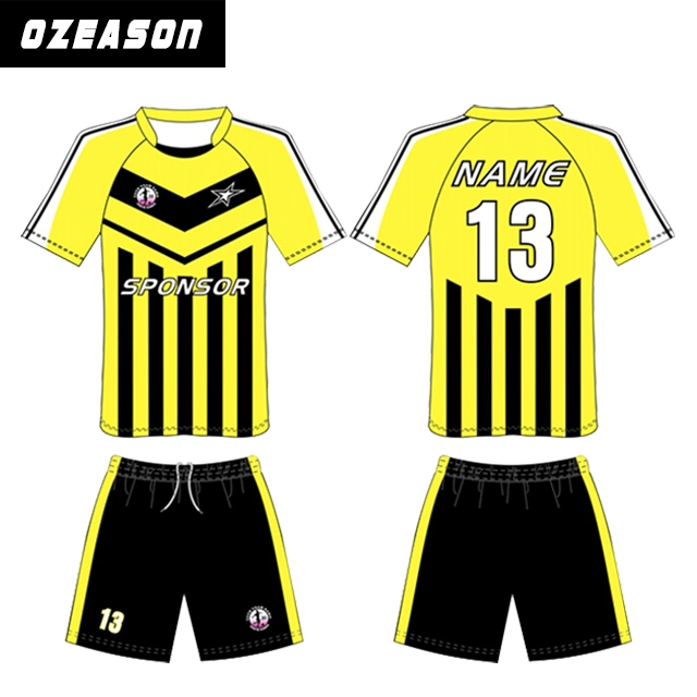 100% camisolas de futebol de poliéster da China Sublimation barato personalizado por grosso Camisola de futebol estampada Club Retro