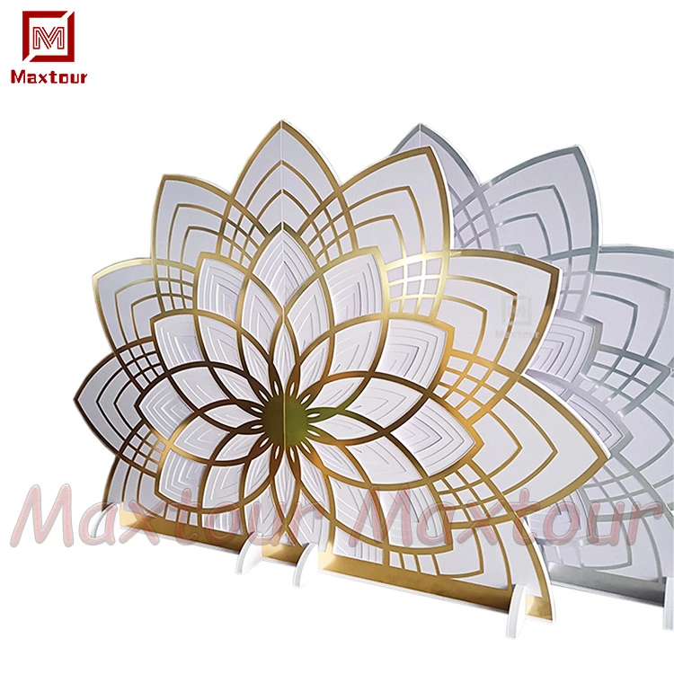 Factory Price Wedding Events Mesh Gold Decoration Stage Backdrop Stand for Events