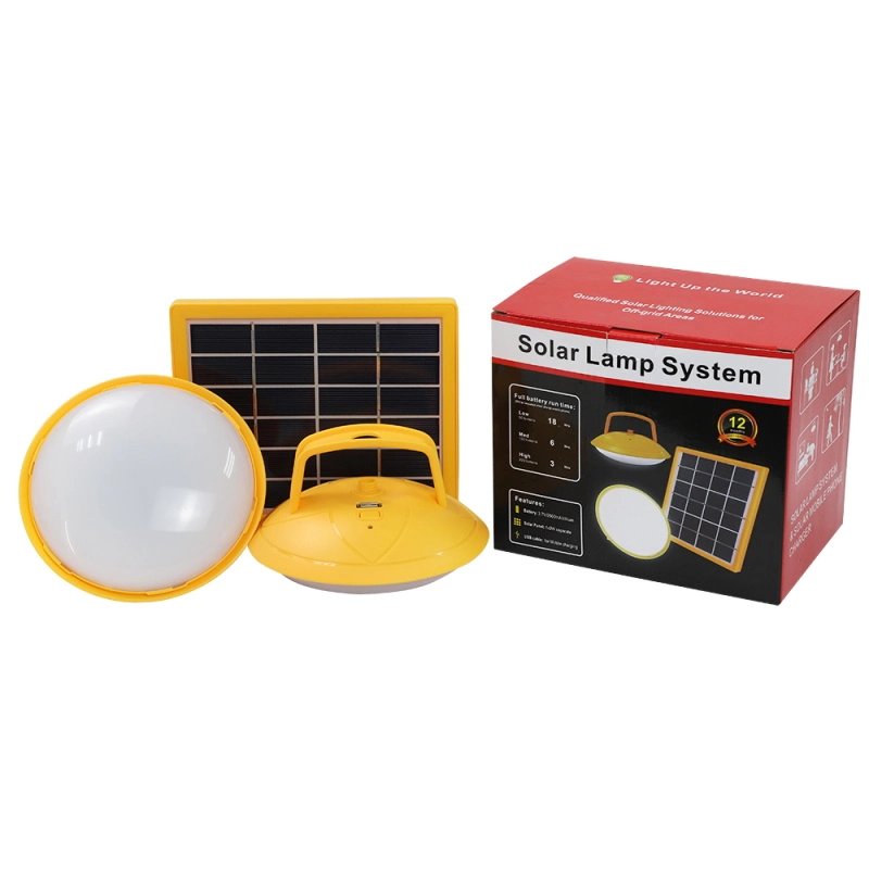 Portable Solar Camping Kit with 2 Bulbs and Phone Charging Function