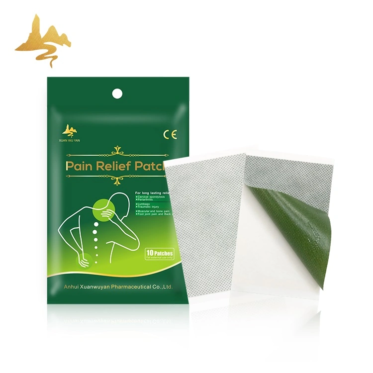Custom Package Green Gel Non-Woven Fabric Rheumatism Pain Relief Patch