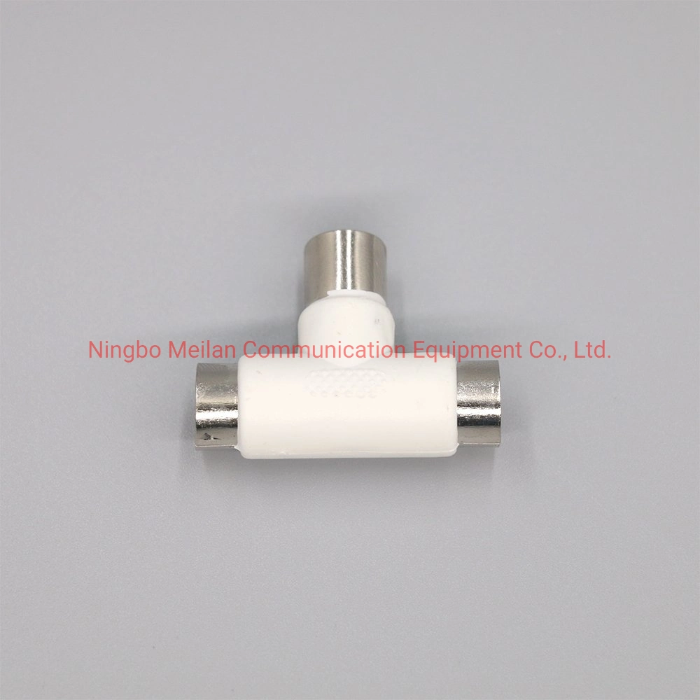 3 Way T-Type CATV Splitter RF Connector BNC Female to Two Female Plug Coaxial Connector