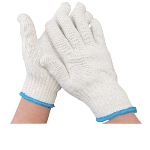 Cotton Polyester String Knit Shell Safety Protection Work Gloves for Mechanic Warehouse Construction