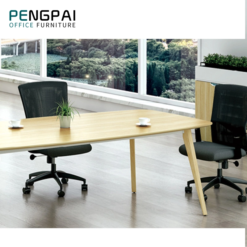 Pengpai conception ovale personnalisée de style européen de la mélamine 6 Personne Table de conférence