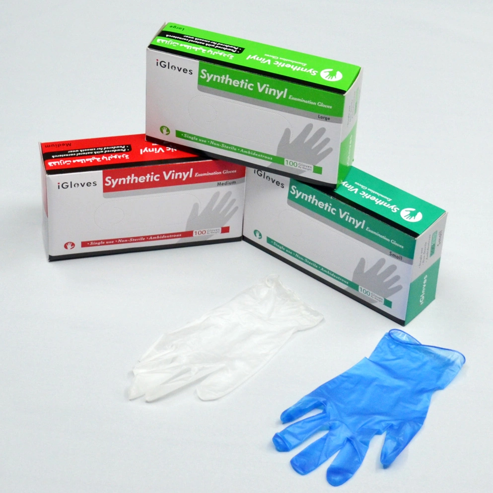 Hogar de vinilo guantes de plástico desechables Guantes de PVC, Limpieza guantes de vinilo