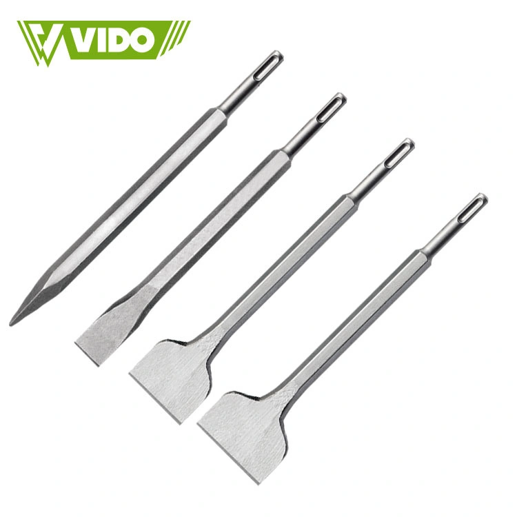 Vido High Hardness Hammer Drill Bits for Hard Stone Wall Concrete Use SDS Chisels