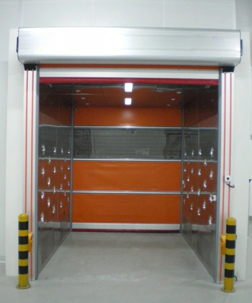 PVC Automatic Fast Rolling Door and Stainless Steel Double Swing Door with Roller Cargo Shower Manufacturer