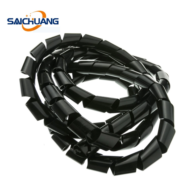 High quality/High cost performance  Manufacturer PE Plastic Spiral Wrapping Band Cable Protective Sleeve Pipe Cable Organizer