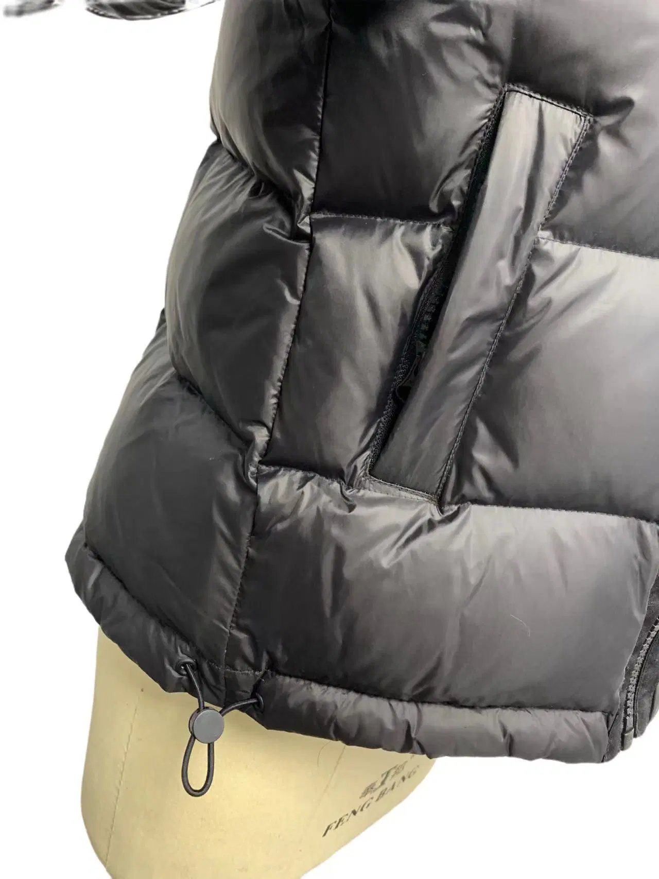 Casaco de inverno com casaco de inverno Puffer Coat nylon para senhora com Gola subida