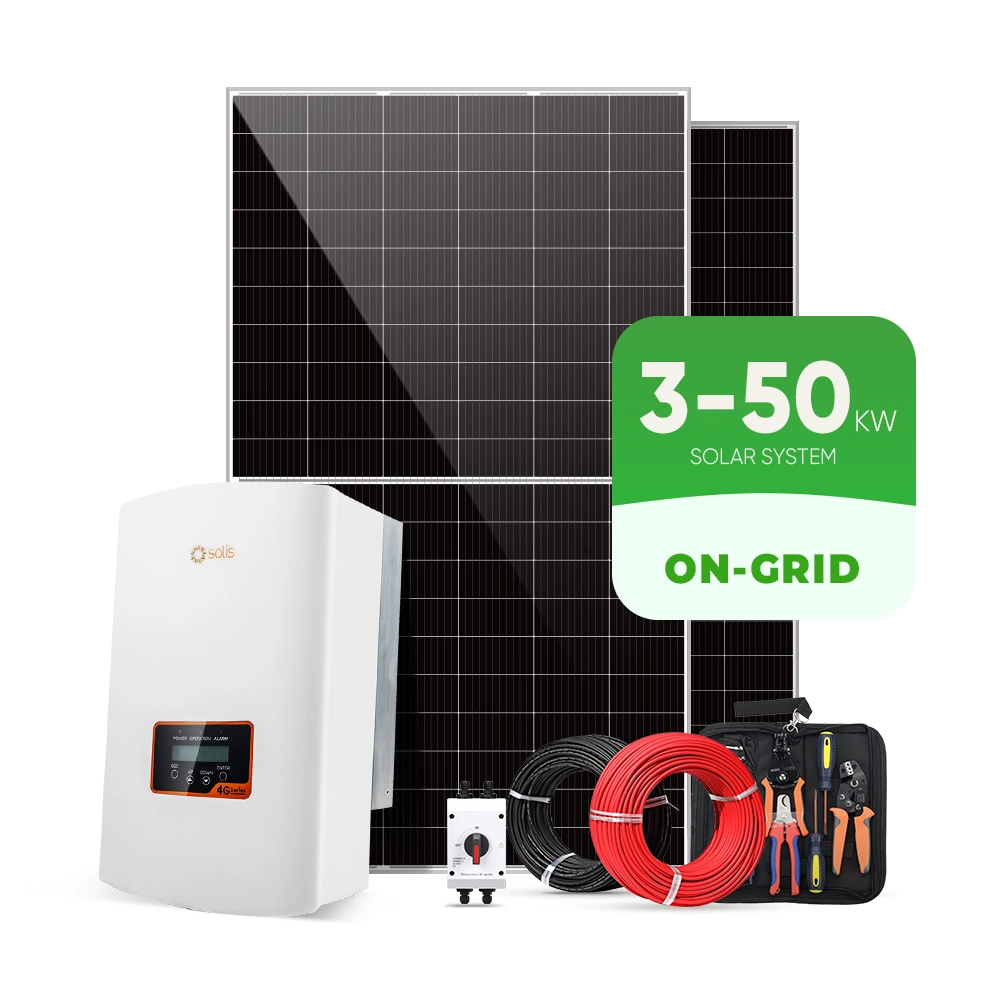 تنظيف الشمس 380 فولت على شدادة الشبكة لنظام الطاقة الشمسية Grid Solar بقدرة 15000 واط طقم البطارية العاكس للوحة الشمسية
