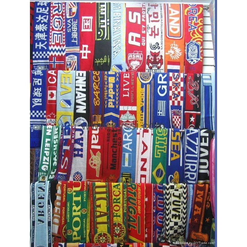 100% Acrylic Promotion Knitted Football Scarf