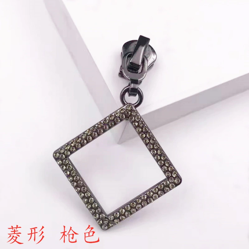 Diamond Slider No. 5 Nylon Metal Resin Replaceable Diamond Zipper Slider for Luggage Shoes and Boots Clothing Zipper Head Accessories