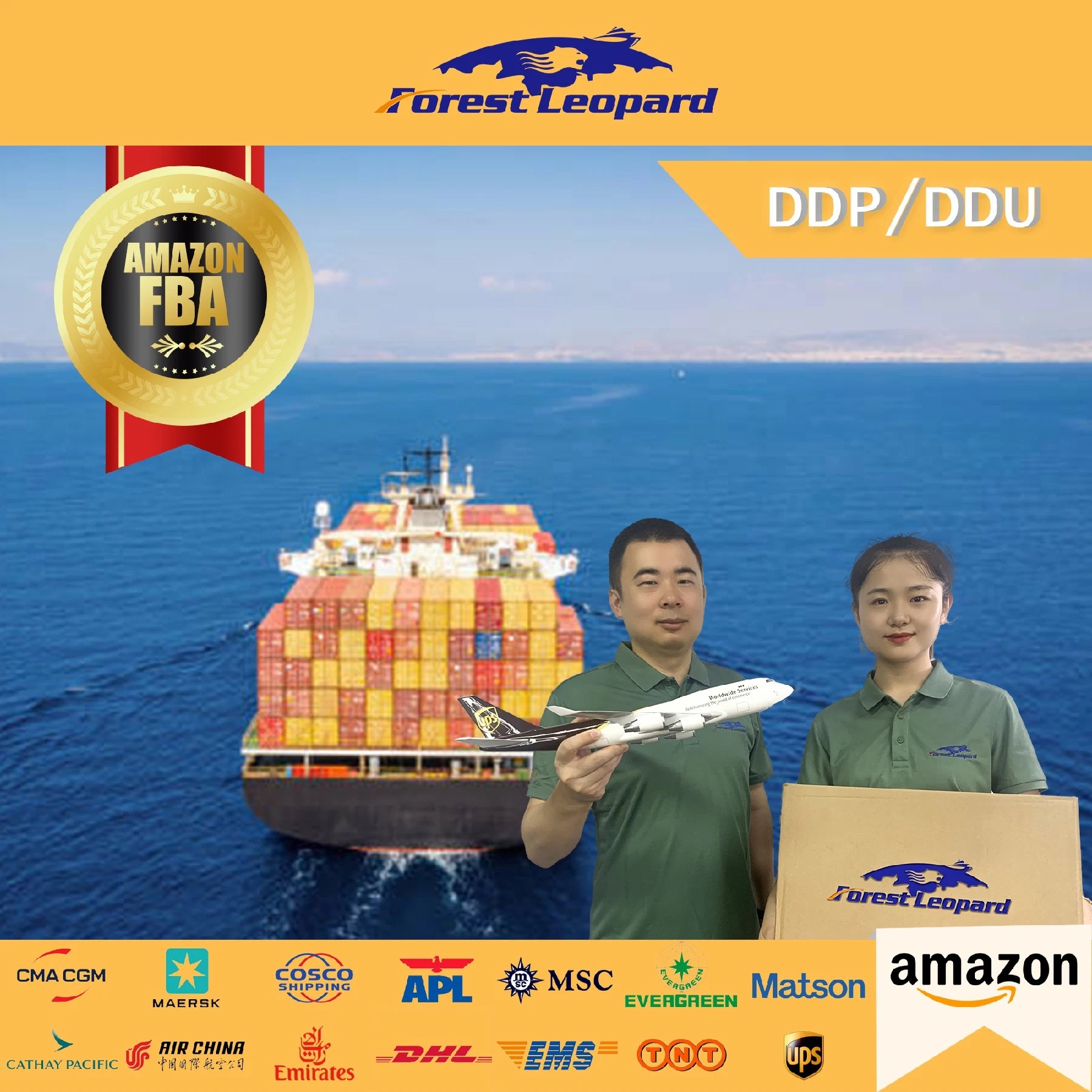 Maritime Ocean Container DDP Sea Transport Shipping Freight Forwarder Agent Cargo Ship China to USA Canada UK